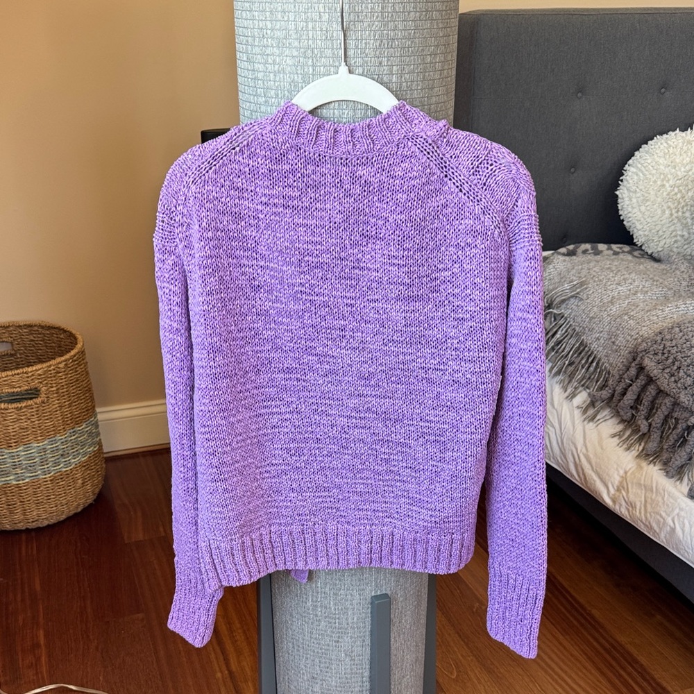 Vince Lavender Cable Knit Cardigan Set - Picture 4 of 6